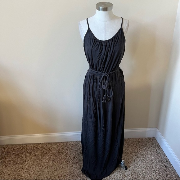 Boden Black Braided Tie Waist Maxi Dress 21878 - Picture 3 of 8